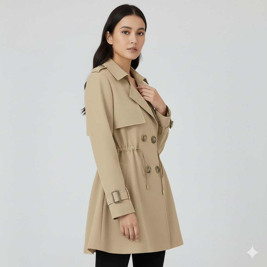 Women’s Elegant Double Breasted Trench Coat Casual Office Streetwear Outerwear