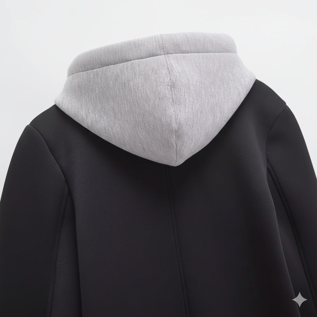 Women’s Hooded Trench Coat Casual Fall Outerwear Double Breasted