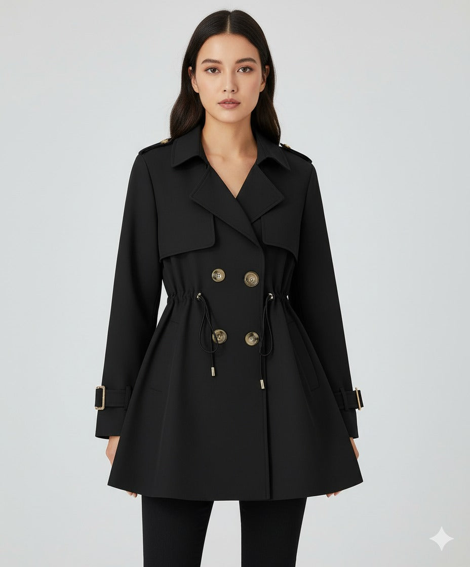 Women’s Elegant Double Breasted Trench Coat Casual Office Streetwear Outerwear