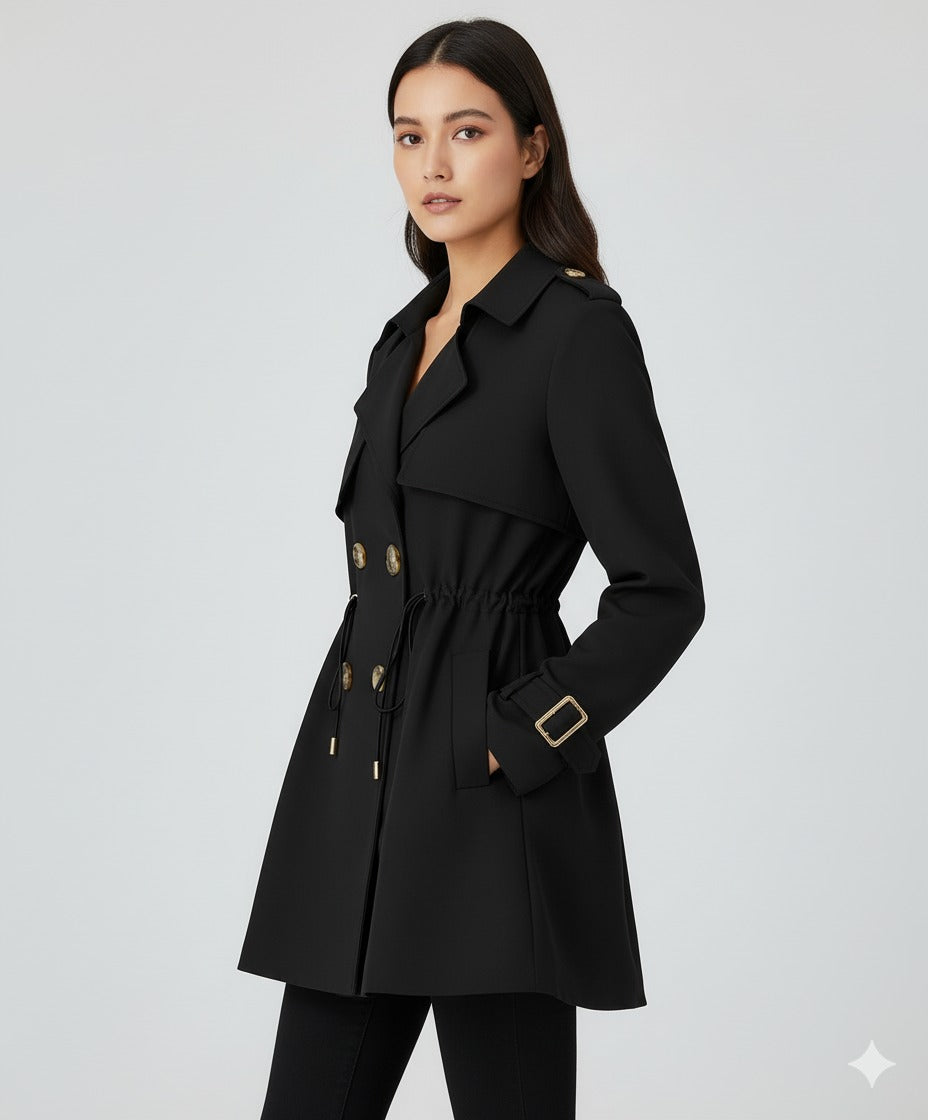 Women’s Elegant Double Breasted Trench Coat Casual Office Streetwear Outerwear