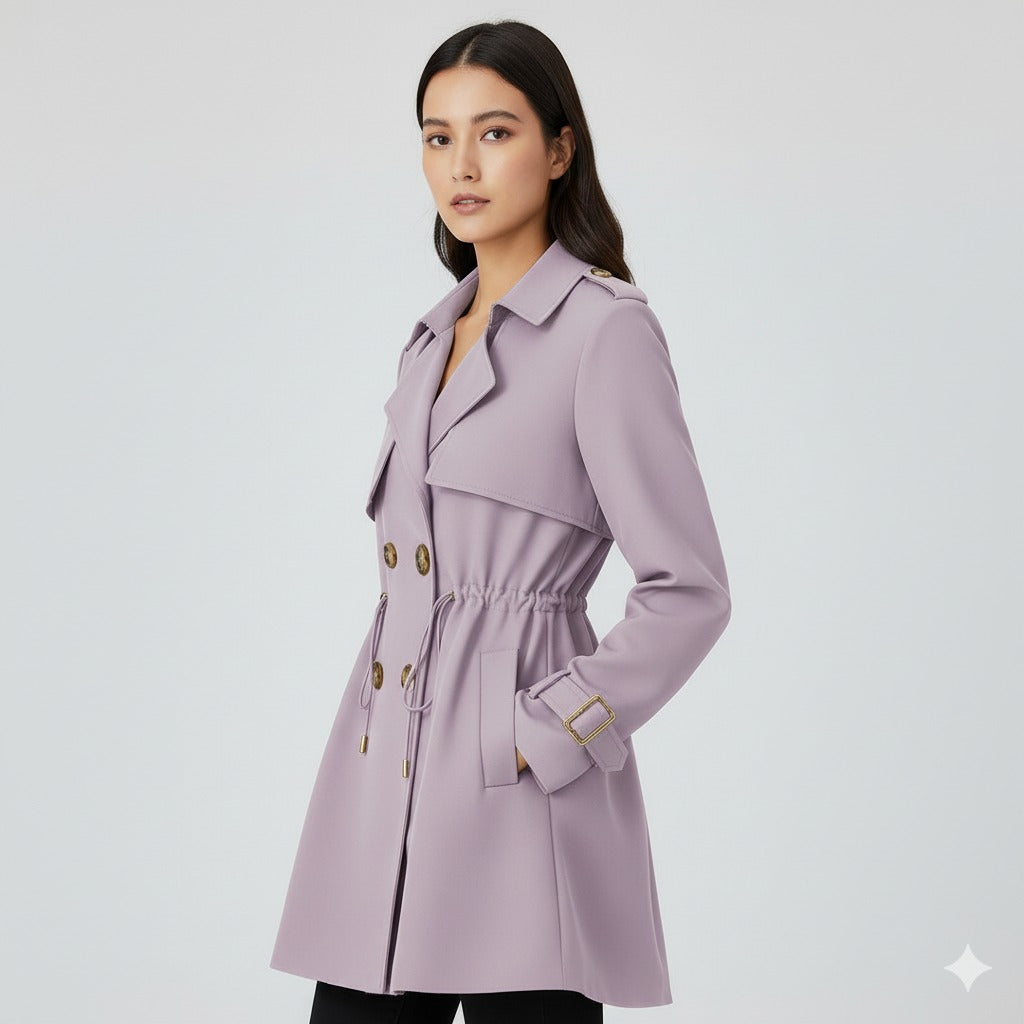 Women’s Elegant Double Breasted Trench Coat Casual Office Streetwear Outerwear