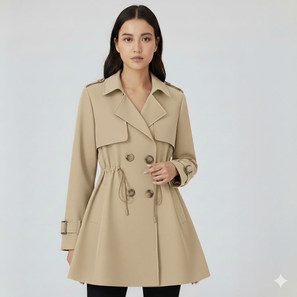 Women’s Elegant Double Breasted Trench Coat Casual Office Streetwear Outerwear