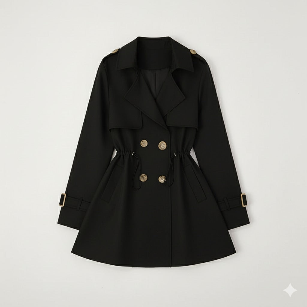 Women’s Elegant Double Breasted Trench Coat Casual Office Streetwear Outerwear